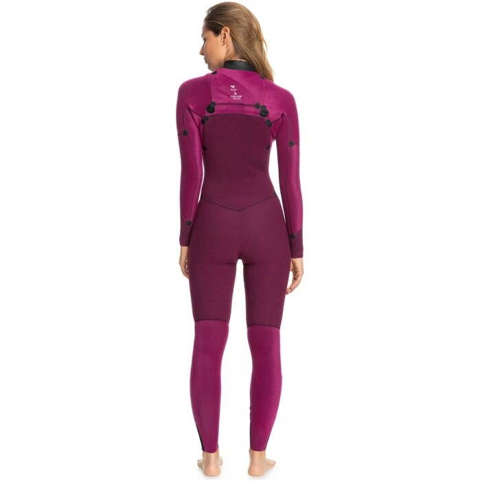 2024 Roxy Frauen Swell Series 4/3mm Brustreiverschluss Neoprenanzug ERJW103125 - Anthracite Splash